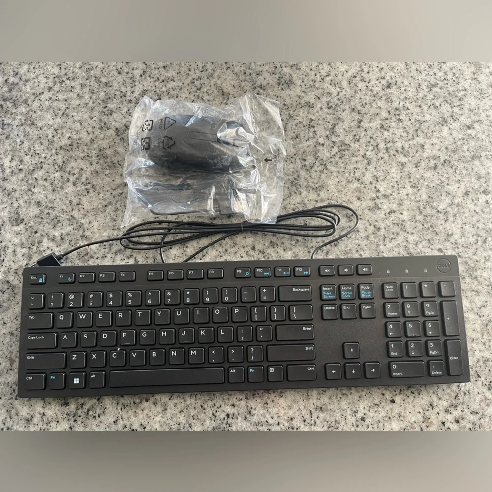 Black Keyboard and Mouse Combo